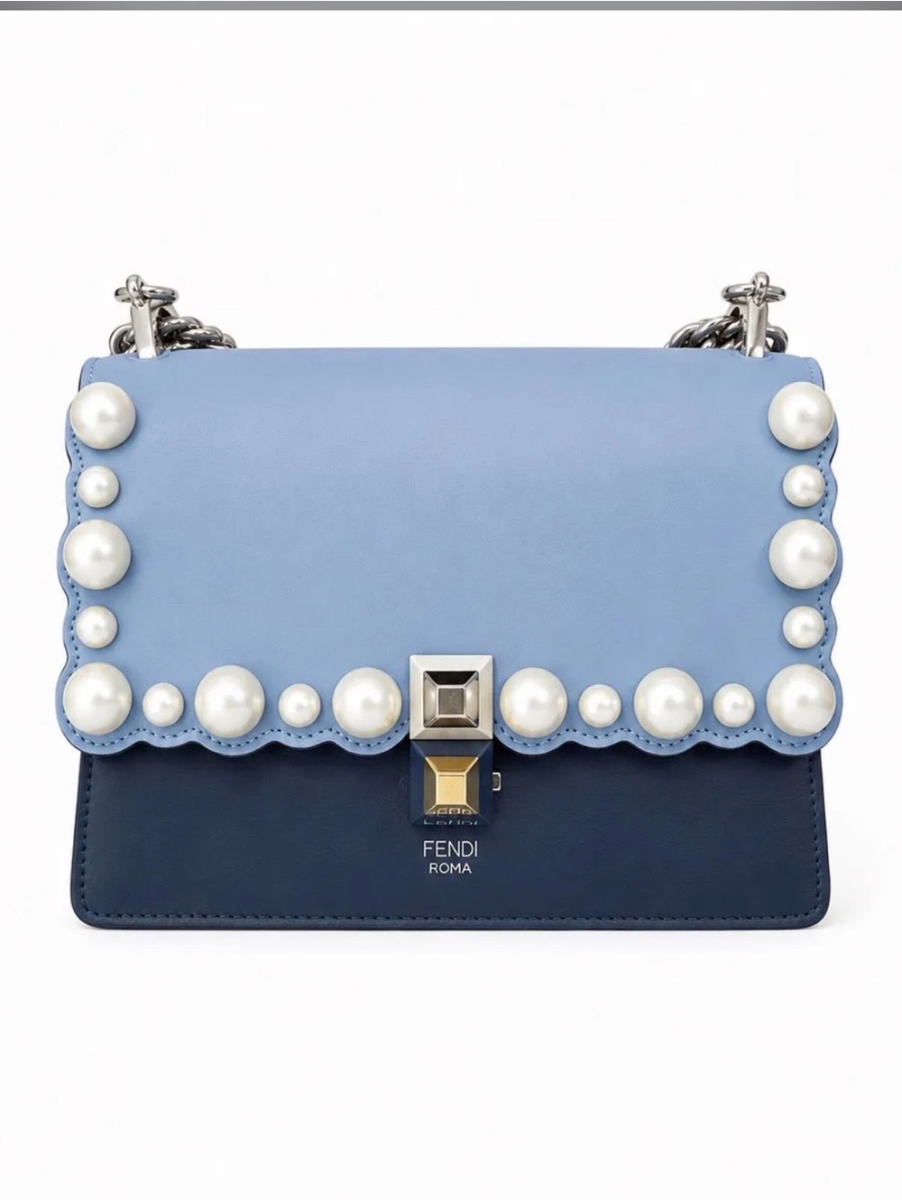 Fendi Vitello Liberty Pearl Small Kan